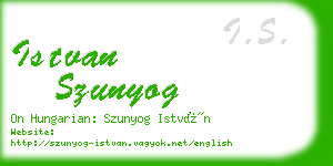 istvan szunyog business card